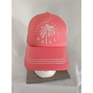 Women's Roxy Lightweight Baseball Hat Pink‎ White Adjustable Summer cap